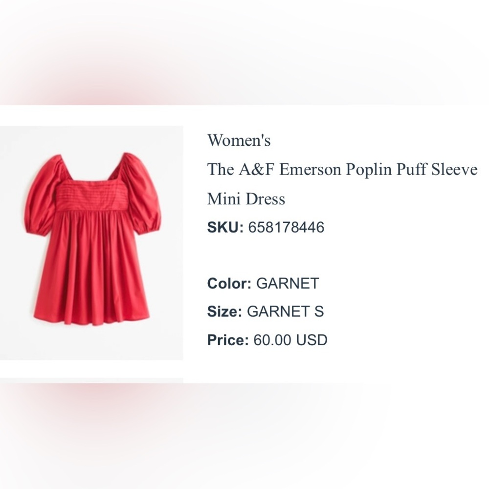 Abercrombie & Fitch Garnet Mini Dress